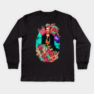 Galaxy Frida Kids Long Sleeve T-Shirt